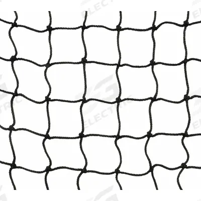US NETTING Knotted Nylon Rack Net Panel: 360 in x 1/4 in x 120 in, Nylon, Black - Pallet Rack Netting