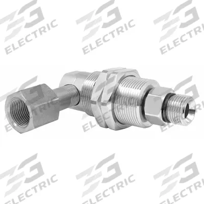MOSMATIC Rotary Union: Elbow, Nickel-Plated C38500 Brass, 1 Passages, 3/8 in Rotating Shaft - Brass Rotating Joints & Unions