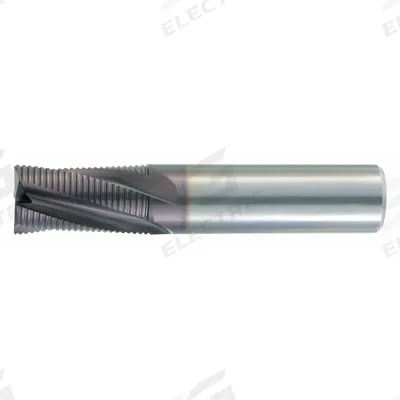 WIDIA HANITA Roughing End Mill: Carbide, TiCN Coated, 4 Flute, Fine Pitch, 3/4" Mill Dia - Corner-Chamfer Carbide Roughing End Mills for Steel & Cast Iron