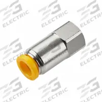 PARKER Push-Fit Adapter Fitting: 6 mm OD x 1/4 in Pipe Size, Push-to-Connect x BSPP, Brass, Silver (MPN 66PLP-6M-4G). Key specifications — Brand: PARKER.