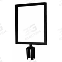 TENSABARRIER Sign Frame: Black, 11 in Overall Wd (MPN FRAME-HDSC-33-1114HD-V). Key specifications — attr193638: TENSABARRIER; attr982147: Black; attr982154: Mounting Adapter; attr982153: Tensabarrier Posts; attr982157: Steel.