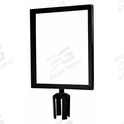 TENSABARRIER Sign Frame: Black - Sign Frames for Post Tops