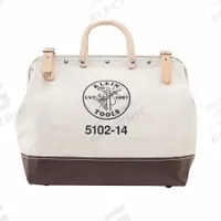 KLEIN TOOLS Tool Bag: 14 in W x 6 in D x 12 in H, Brown, Canvas, 1 Pockets, 1 Inside Pockets, Canvas (MPN 5102-14). Key specifications — Color: Brown; Brand: KLEIN TOOLS; Material: Canvas.