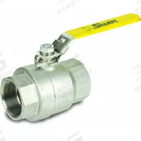 SHARPE Manual Two-Way Ball Valve: 1 1/4 in, 316 Stainless Steel, Straight Valve Body, FNPT x FNPT (MPN 4353010180). Key specifications — Brand: SHARPE; Handle: Locking Lever.