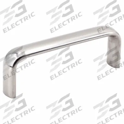 SUGATSUNE Pull Handle: Threaded Holes, Stainless Steel, Silver, #8-32 Screw Size - Standard Pull Handles