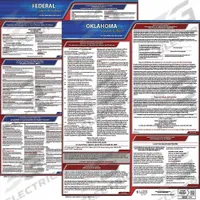 JJ KELLER Labor Law Poster: OK, Spanish, Plastic, 20 in x 24 in, Federal and State Labor Law (MPN 200-OK-3). Key specifications — State/Province: OK; Language: Spanish.