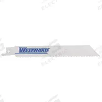 WESTWARD Reciprocating Saw Blade: 10 Teeth per Inch, 6 in Blade Lg, 1.1 mm Blade Thick, Metal, 25 PK (MPN 24A596). Key specifications — attr1109198: 10; attr1109200: Rigid for Straight Cuts; attr1109201: Straight; attr1109209: WESTWARD.