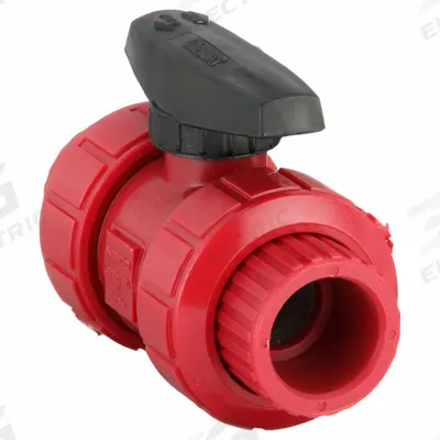 CHEMTROL Manual Two-Way Ball Valve: 1 in, PVDF, Straight, Socket x Socket - PVDF Ball Valves