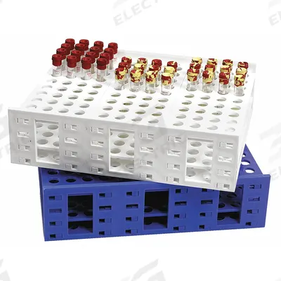 HEATHROW SCIENTIFIC Tube Rack: 11 1/4 in Overall Wd, 4 1/2 in Overall Ht, 27 1/4 in Overall Lg - Lab Storage Racks