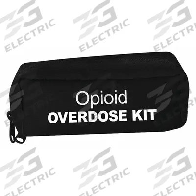 IRON DUCK Overdose Bag: 7 1/2 in L x 2 in W x 3 1/2 in H, Nylon, Black, 0-10 in/21-30 in - Medical Pouches
