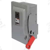 SIEMENS Safety Switch: Non-Fusible, 60 A, Three Phase, 600V AC, Galvanized Steel, Indoor (MPN HNF362). Key specifications — attr867131: SIEMENS.