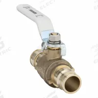 UPONOR Manual Two-Way Ball Valve: 1 in, Brass, Straight, PEX x PEX, 250 psi Max. Pressure (CWP) (MPN LFR4811010). Key specifications — Brand: UPONOR; Handle: Lever.