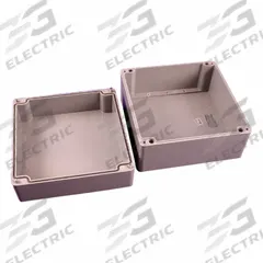 HAMMOND Enclosure: Polyester, 10 in x 9 in x 6 in, NEMA 4/4X, Solid Cover, Screw On (MPN 1590ZGRP235). Key specifications — Brand: HAMMOND; Closure Method: Screws; Enclosure Material: Polyester; Knockouts: Not Included.