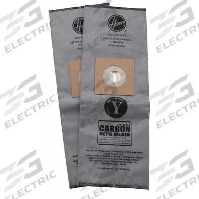 HOOVER Vacuum Bag: Hoover Commercial, CH53005, Dry, Paper, 3-Ply, HEPA - Upright Vacuum Bags