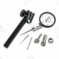 MITUTOYO Calibrated Indicator: 0 in to 0.03 in, Inch, 0.0005 in, 0-15-0 Dial Reading (MPN 513-412-10TCAL). Key specifications — attr1184109: 0-15-0; attr1184166: Contact Point, Knurled Clamp Ring, 0.157" Stem, 3/8" Stem, Swivel clamp, Inch Holding Bar, Calibration Certificate; attr1200917: Test Indicator; attr1184127: 513-412-10TCAL; attr1184167: MITUTOYO; attr1184108: 0.0005 in; attr1184144: Certificate of Calibration.