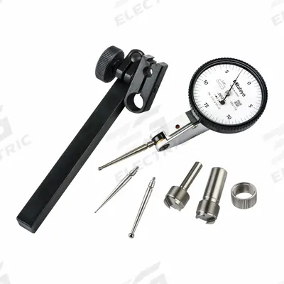 MITUTOYO Calibrated Indicator: 0 in to 0.03 in, Inch, 0.0005 in - Dial Test Indicators - Horizontal & Tilted-Face Styles