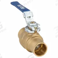 MILWAUKEE VALVE Manual Two-Way Ball Valve: 1 in, Brass, Straight, Sweat x Sweat, Full Port Ball Port (MPN 1" BA-485BLL). Key specifications — Brand: MILWAUKEE VALVE; Handle: Locking Lever.