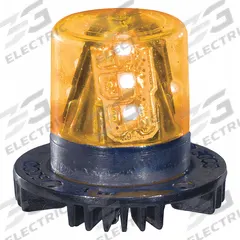 CODE 3 LED Strobe Light Head: Emergency Vehicle Beacon, Amber, 7.2 W Watt, Amber, SAE J595 Class 1 (MPN HB915A). Key specifications — Brand: CODE 3; Lens Color: Amber; Number of Flash Patterns: 30; Installation Type: Permanent; Operating Voltage: 12V DC.