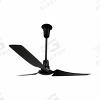 VES Ceiling Fan: 8,168 cfm Airflow, 56 in Blade Dia, 5 Speeds, 120V AC, Single Phase, Black, 0.5 A (MPN 117699). Key specifications — Voltage: 120V AC; Light Kit: No; Number of Speeds: 5; Phase: Single; Current: 0.5 A; Brand: VES.