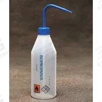 DYNALON Wash Bottle: 500 mL, Isopropanol, Blue, Narrow, Std Spout Spout, Colorless, 64 mm Body Dia (MPN 506915-0006). Key specifications — Closure Color: Blue; Vented/Nonvented: Nonvented; Body Color: Colorless; Brand: DYNALON; Imprinting Group: Specific Chemicals.