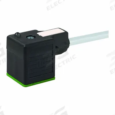 MURRELEKTRONIK Cordset: MSUD A Female Right Angle x Bare Wire, 10 m Cable Lg, PVC, Gray - DIN Form A Solenoid Connector Single-Ended Cordsets