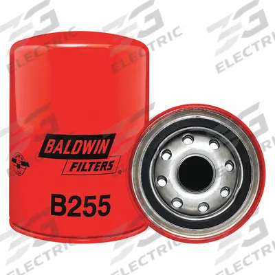 BALDWIN FILTERS Oil Filter: B255, 1-12 Thread Size, 5 1/2 in Overall Ht, 3 11/16 in Outside Dia - Spin-On Oil Filters