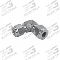HAM-LET Compression Fitting Elbow: 6 mm OD x 1/4 in OD Fitting Size, Compression x Compression (MPN 765LR SS 6MM X 1/4). Key specifications — Compatible Fitting Brands: Swagelok; Brand: HAM-LET.