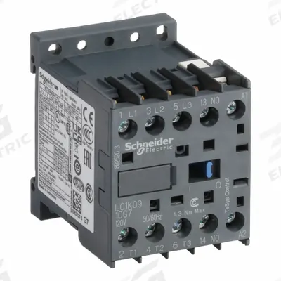 SCHNEIDER Miniature IEC Magnetic Contactor: Non-Reversing, 3 Poles, 3NO Contacts - Miniature, Non-Reversing IEC Contactors
