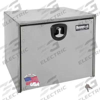BUYERS PRODUCTS Underbody: Underbody Truck Box, Single Drop-Down Door Door, 18 in Overall Dp - Single Drop-Down Door Boxes