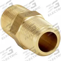 PARKER Metal Pipe Straight: Straight, Brass, 1/8 in x 1/8 in, Male NPT Threaded x Male NPT Threaded (MPN 1/8 FF-B). Key specifications — Maximum Operating Pressure: 3,900 psi.