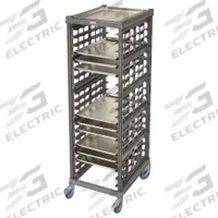 CAMBRO Bun Pan/Sheetpan Rack: 20 Slots, 3 in Betw Shelves, 350 lb Capac, 25 1/2 in Wd, 72 3/8 in Ht (MPN UPR1826FP20100). Key specifications — Brand: CAMBRO; Color: Gray; Material: Composite Plastic; Nesting: No; Pan Size: 18 x 26 in; Product Type: Ultimate Sheet Pan Rack; NSF Certified: Yes; Full Size/Half Size: Full Size.
