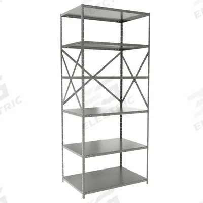 HALLOWELL Metal Shelving: Standalone, Medium-Duty, 36 in x 24 in, 84 in Overall Ht - Medium-Duty Standalone Open Metal Shelving