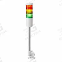 PATLITE Tower Light Assembly: 3 Tier, No Sounder Tier, IP54, Amber/Green/Red, Direct Wire, Steady (MPN LR6-302QJNW-RYG). Key specifications — Manufacturer Part Number: LR6-302QJNW-RYG; Brand: PATLITE; Operating Voltage: 24V DC; Light Tier Color: Green.