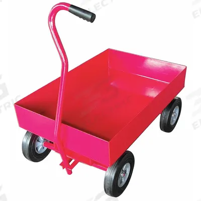 APPROVED VENDOR Wagon Truck: 1,000 lb Cap, 36 in L x 24 in W x 11 1/4 in H Deck, J-Shaped - Lipped Metal Deck Trucks