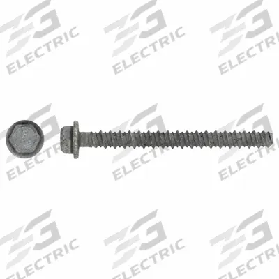 RED HEAD Screw Anchor: 4 in Overall Lg, 3/8 in Dia, Steel, External Hex, Hex, Steel - Heavy-Duty Hex-Head Screw Anchors
