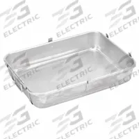 VOLLRATH Roasting Pan with Drop Handles: Roasting Pan with Drop Handles Pan, Aluminum, Uncoated (MPN 68362). Key specifications — Bead Closure: Closed Bead; Coating: Uncoated; Pan Style: Roasting Pan with Drop Handles; Perforation: Solid; Brand: VOLLRATH; Color: Silver; Material: Aluminum; NSF Certified: Yes.