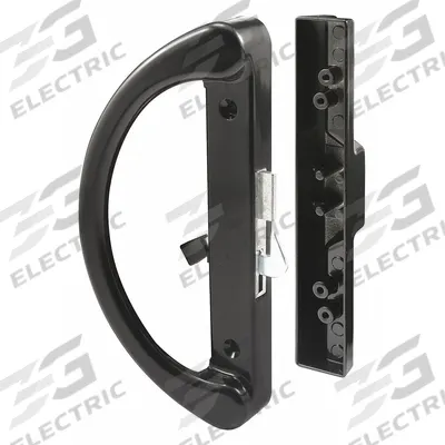 PRIME-LINE Sliding Door Lock: 2 in Lg, 1 1/8 in Wd - Recessed Handles for Sliding Doors