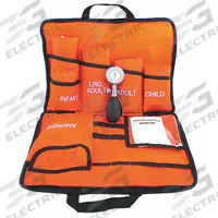 MEDSOURCE Blood Pressure Kit: Blood Pressure Kit, Adult/Pediatric, Nylon, 13 in Cuff Tube Lg - Max (MPN MS-MED5O). Key specifications — Cuff Named Size: Adult; Patient Type: Adult; Color: Orange; Brand: MEDSOURCE; Product Type: Blood Pressure Kit; Cuff Material: Nylon; Includes: Palm Aneroid Gauge; Blood Pressure Test Location: Thigh.