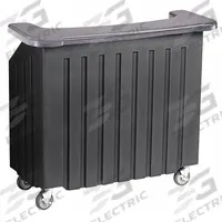 CAMBRO Bar: 54 in Overall Lg, 46 in Overall Ht, Black, 26 in Overall Wd, Polyethylene, 4 Casters (MPN EABAR540DS670)