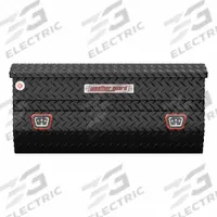 WEATHER GUARD Utility Chest Truck Box: Utility Chest Truck Box, Aluminum, 20 in Overall Dp, Keyed (MPN 614-5-04). Key specifications — Brand: WEATHER GUARD; Color: Gloss Black; Latch Type: Push Button.