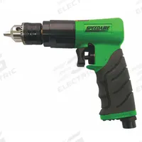 SPEEDAIRE Air-Powered Drill: 3/8 in Chuck, Light Duty, 2,000 RPM, 0.5 hp, Keyed, Reversible (MPN 48MA04). Key specifications — attr1320790: SPEEDAIRE.