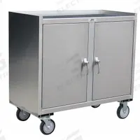 JAMCO Mobile Cabinet Workbench: 37 in x 27 in, Stainless Steel, 1,200 lb Overall Load Capacity (MPN YW236U500). Key specifications — Assembly: Fully Assembled; Brand: JAMCO.