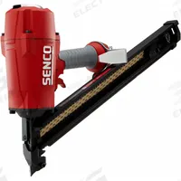 SENCO Air Nail Gun: Metal Connector, 34°, Paper, 1/4 in NPT, Sequential, Strip Collation (MPN JN91P1). Key specifications — attr1320923: SENCO; attr1320894: Sequential.
