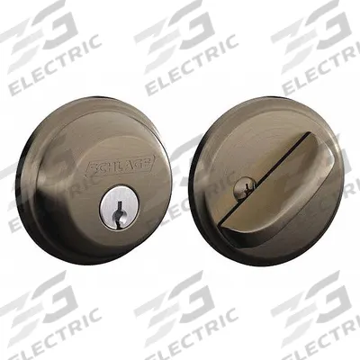 SCHLAGE Deadbolt Lock: Cylindrical, 1 3/8 in Door Thick - Max - Standard Cylindrical Deadbolts