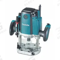 MAKITA Router: Full-Size, Plunge Base, 3.25 hp, Fixed Speed, 22,000 RPM, 1/4 in_1/2 in Collet (MPN RP1800). Key specifications — attr326433: Soft-Start; attr241172: Router; attr217717: 120V AC; attr217680: MAKITA.