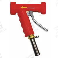 SANI-LAV Spray Nozzle: 3/4 in Connection Size, FGHT, Brass/Stainless Steel, 5 1/4 in Overall Lg, Red (MPN N81R20). Key specifications — Nozzle Color: Red; Material: Brass; Nozzle Shutoff Type: Handle Controls; Brand: SANI-LAV.