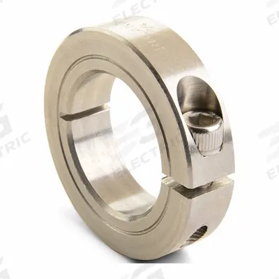 RULAND MANUFACTURING Shaft Collar: 1-Piece, Inch, Round, Clamp-On, 2 1/8 in Bore Dia - Stainless Steel Shaft Collars