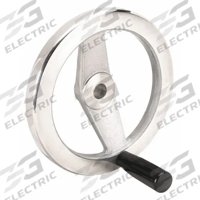 KIPP Hand Wheel: Spoked, Fixed Handle, Aluminum, 3/4 in Bore, 200 mm Dia - Spoked Hand Wheels with Fixed Handle