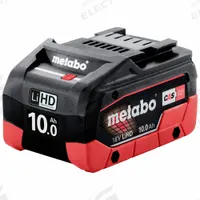 METABO Battery Pack: 10 Ah, Battery Included, Tabbed, 18V DC (MPN 625549000). Key specifications — attr1278107: Not Oil-Resistant.