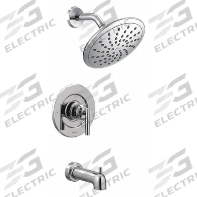 GIBSON Tub and Shower Trim Kit: Gibson Posi-Temp T3003EP, 1.75 gpm Fixed Showerhead Flow Rate - Bathtub Spout & Fixed Showerhead Faucet Combinations